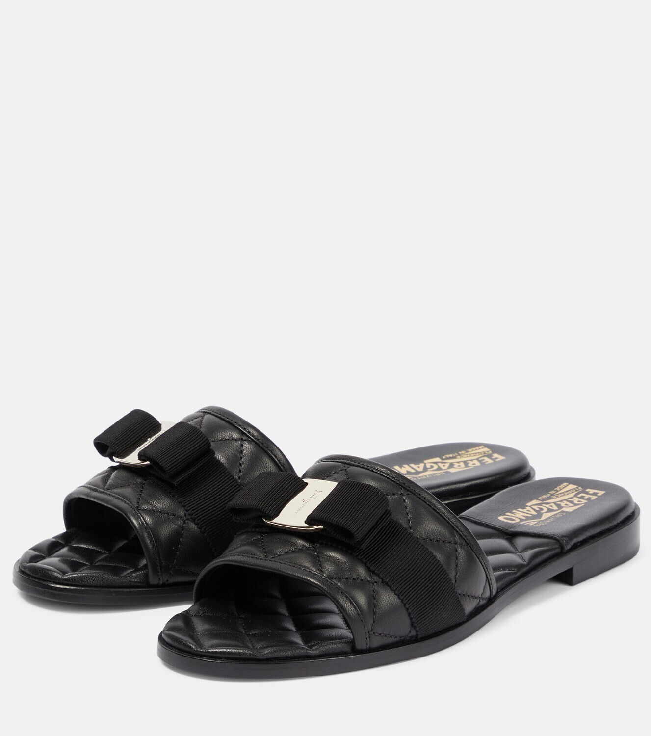 Ferragamo - Vara quilted leather slides Salvatore Ferragamo