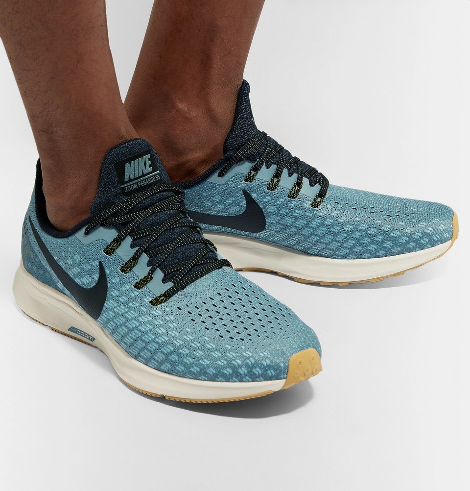 sequía Th Esquiar Nike Running - Air Zoom Pegasus 35 Mesh Running Sneakers - Men - Light blue  Nike Running