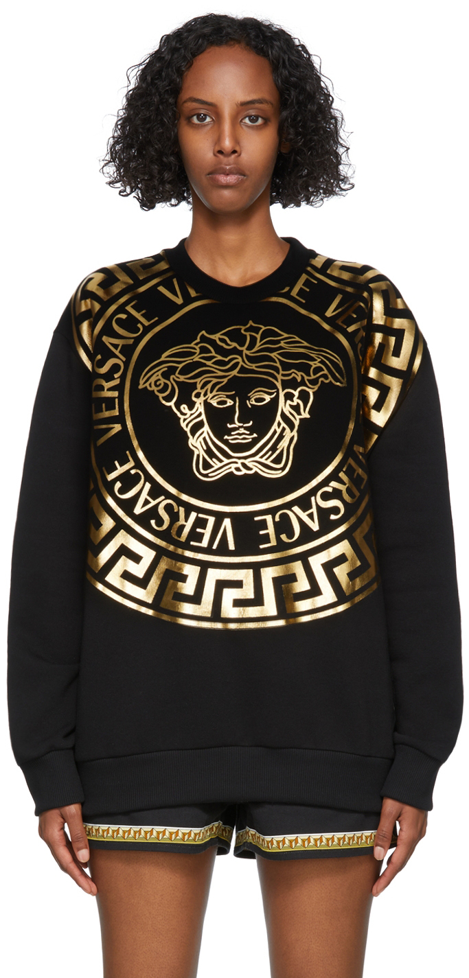 dief ervaring woensdag Versace Black & Gold Medusa Logo Sweatshirt Versace