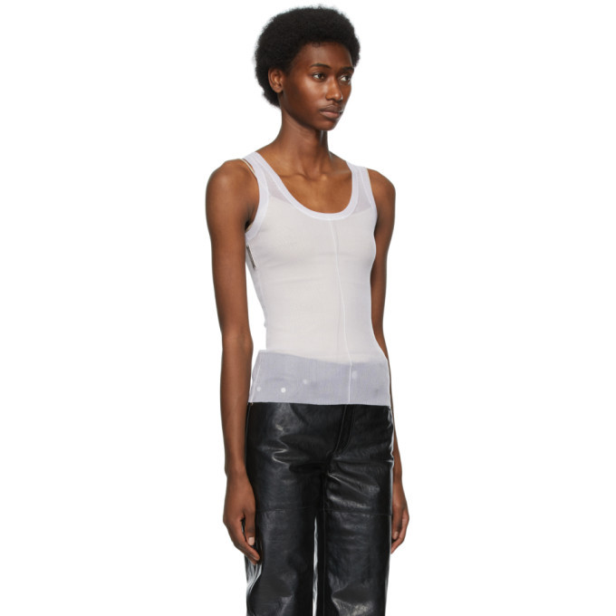 Peter Do White Sheer Spacer Tank Peter Do