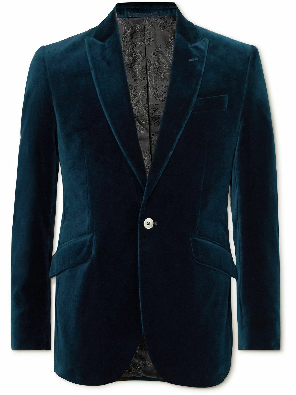 Favourbrook Newport SlimFit CottonVelvet Jacket Blue Favourbrook
