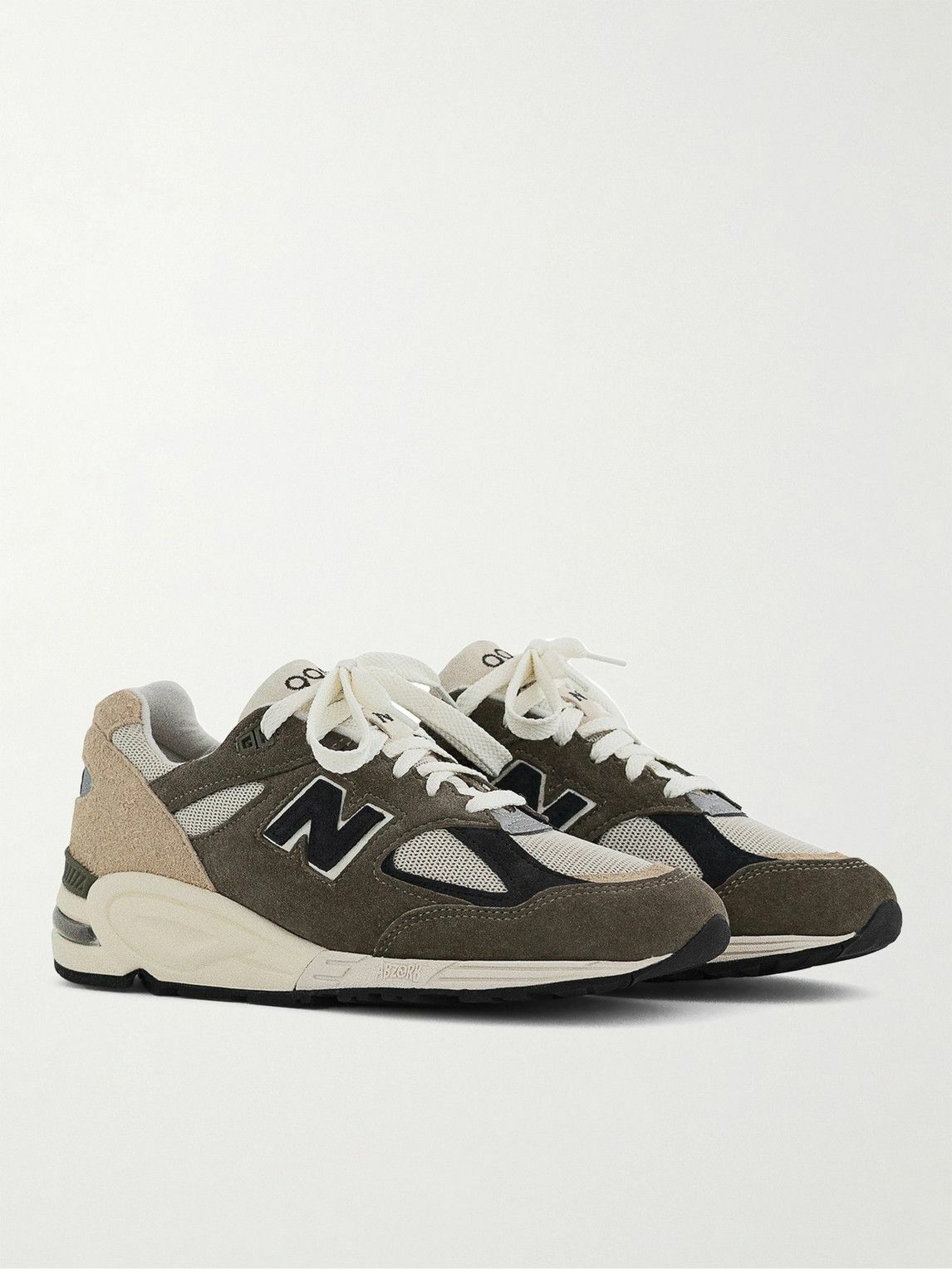 New Balance - Teddy Santis M990v2 Mesh and Suede Sneakers - Brown