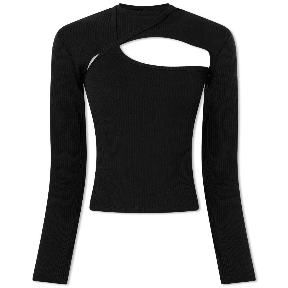 rokh STRAPJERSEY TOP WITH SLEEVES | labiela.com