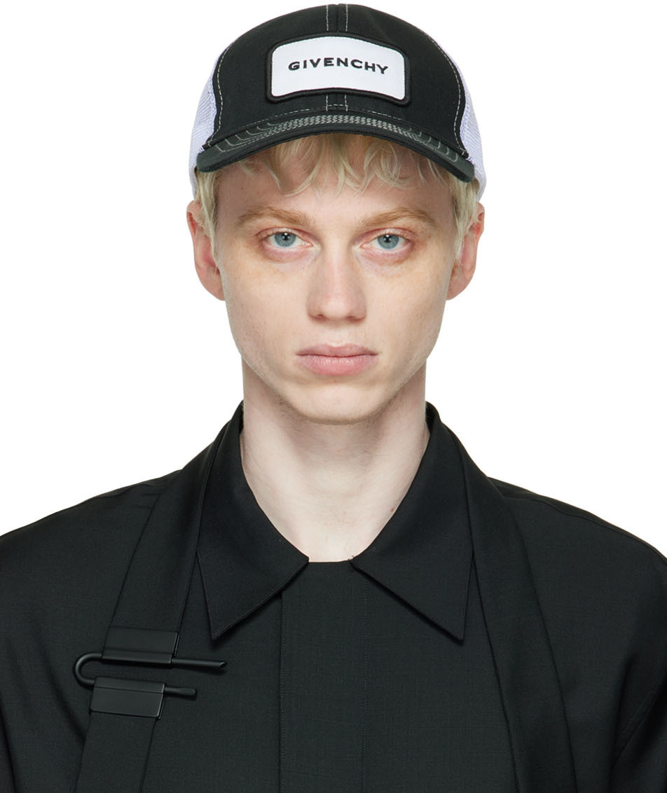 Givenchy Black & White Trucker Cap Givenchy