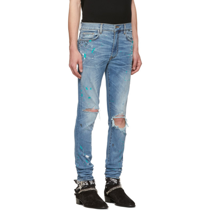 amiri splatter jeans