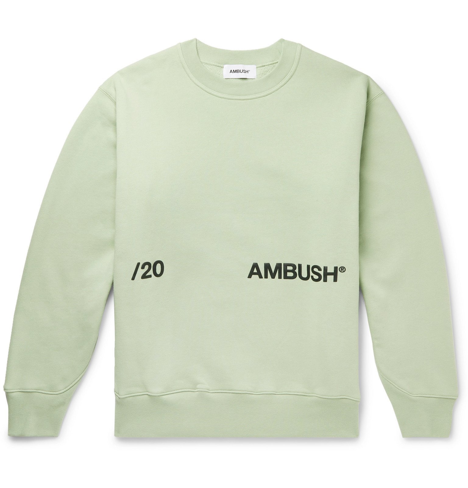 AMBUSH® - Logo-Print Fleece-Back Cotton-Jersey Sweatshirt - Green 