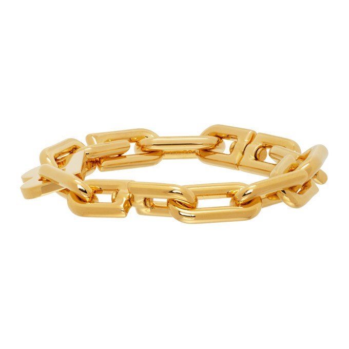 Balenciaga Gold Thin B Chain Bracelet Balenciaga