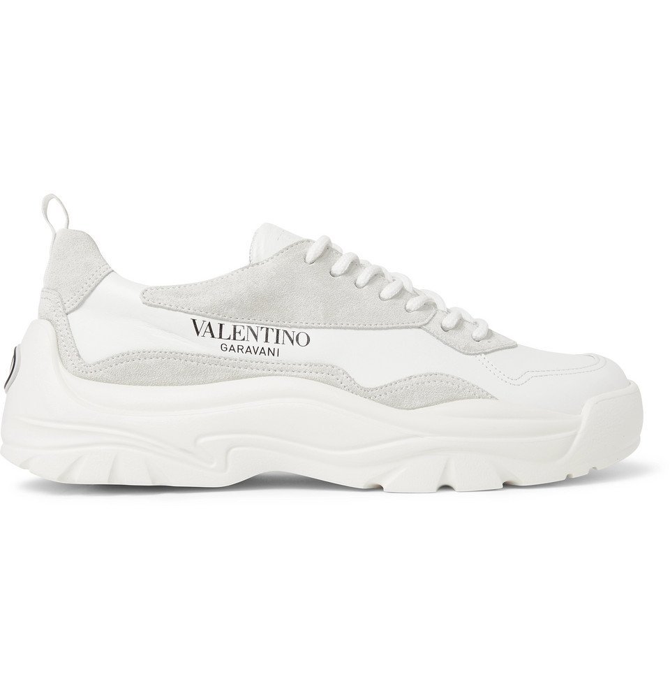 valentino bansi leather trainers