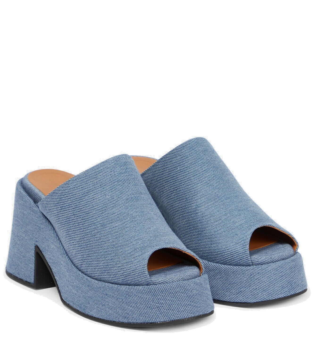 Ganni - Platform denim mules GANNI