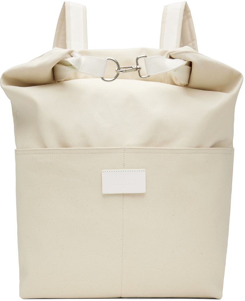 MM6 Maison Margiela OffWhite Utility Backpack MM6 Maison Margiela