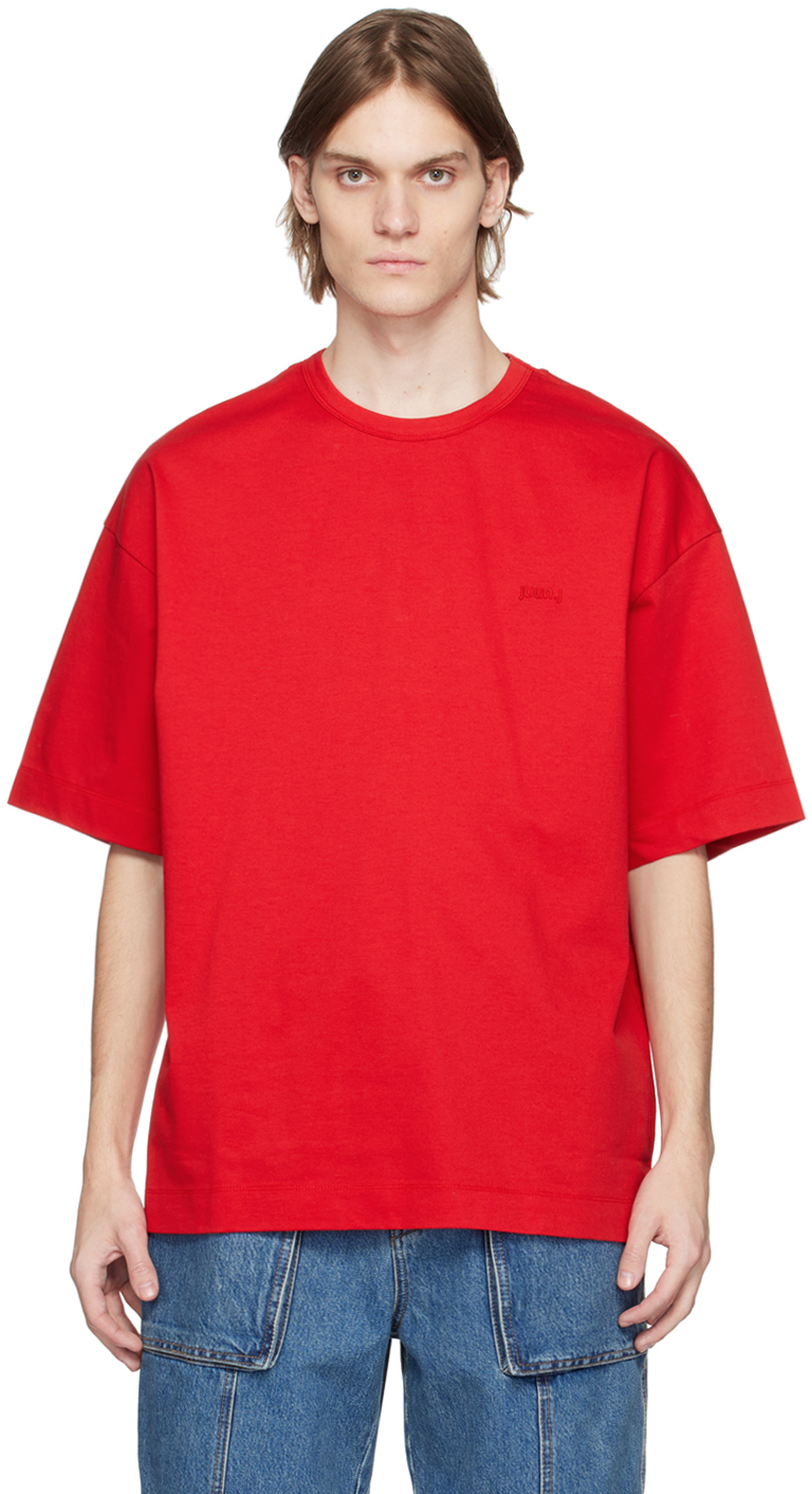 Juun.J Red Embroidered T-Shirt Juun.J