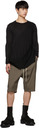 Rick Owens Black Inhuman Long Sleeve T-Shirt