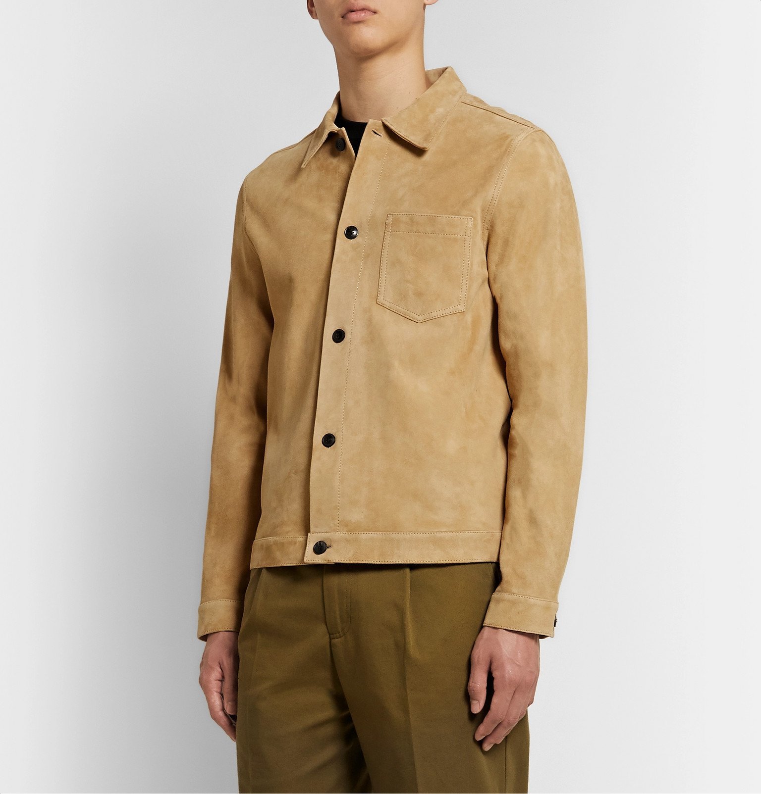 AMI - Suede Jacket - Brown AMI