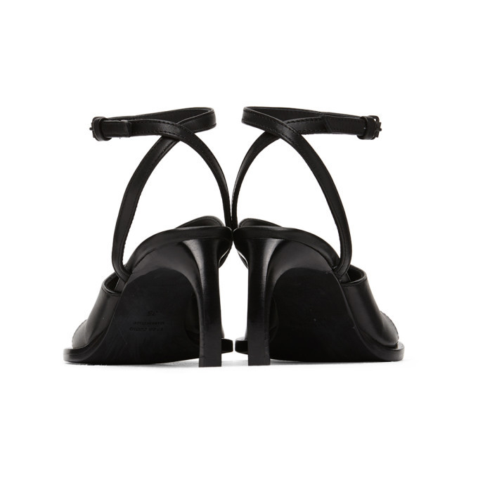 Ann Demeulemeester Black Curved Heel Sandals Ann Demeulemeester