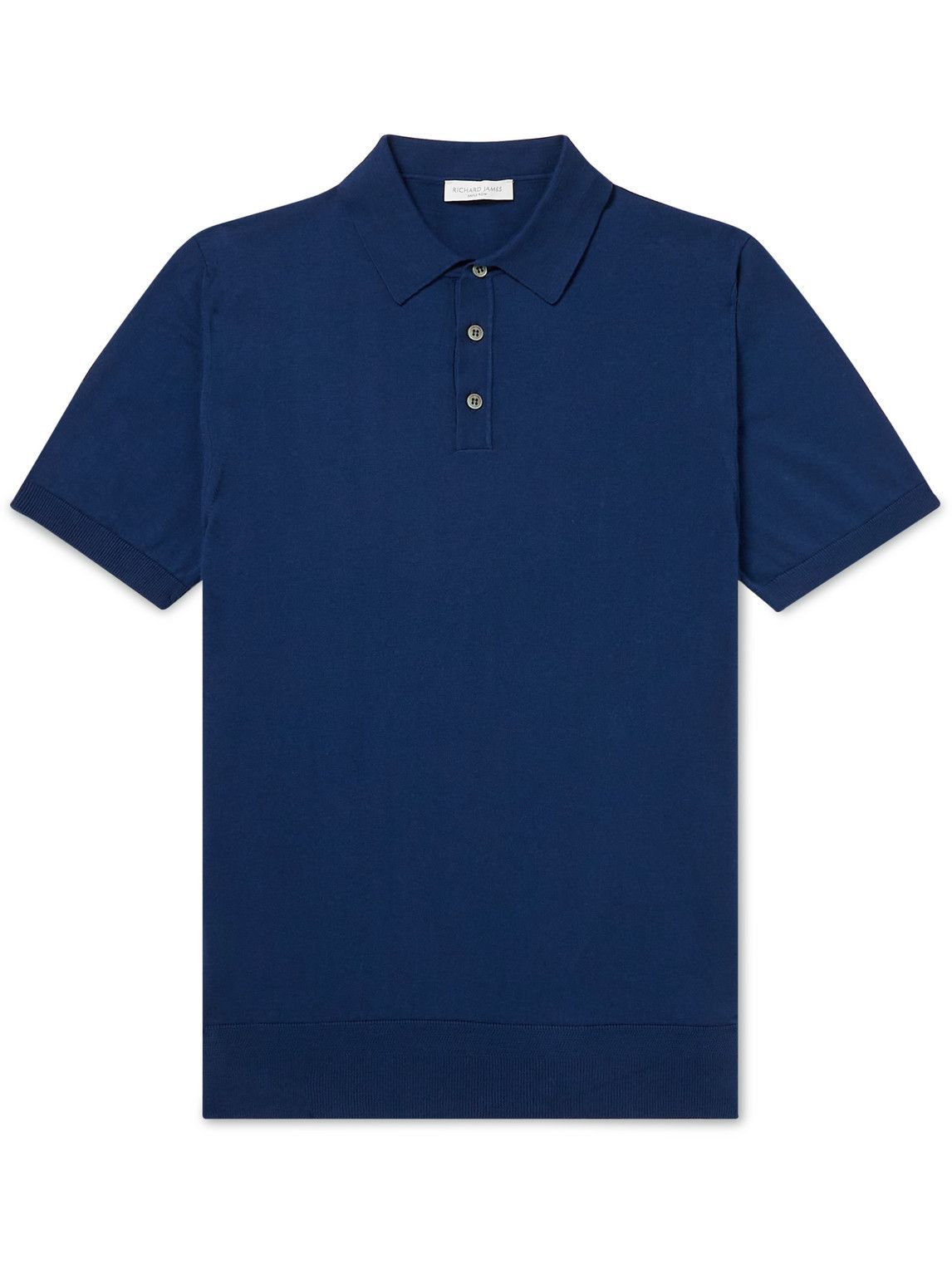 Richard James - Cotton Polo Shirt - Blue Richard James