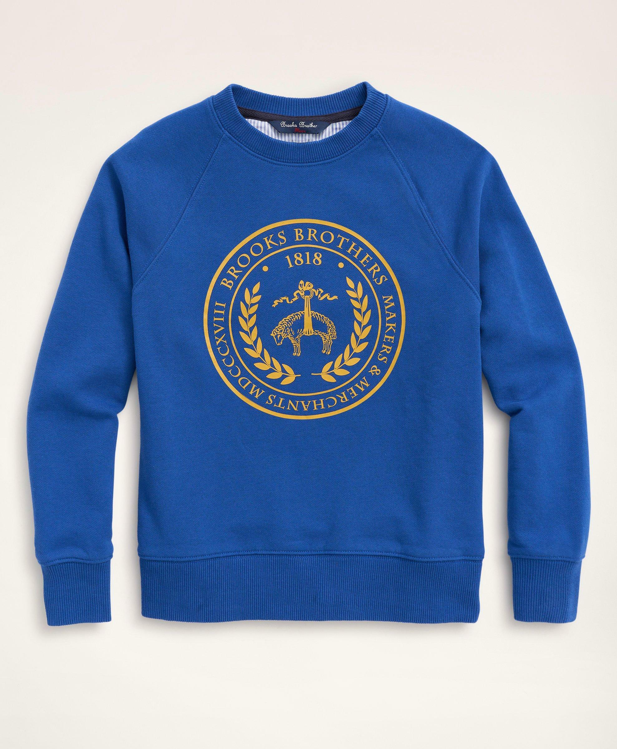 Brooks Brothers Boys French Terry University Sweatshirt | Blue