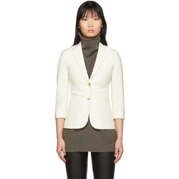 The Row Schoolboy Suit Jacket Blazer Ivory Size 6 NEW