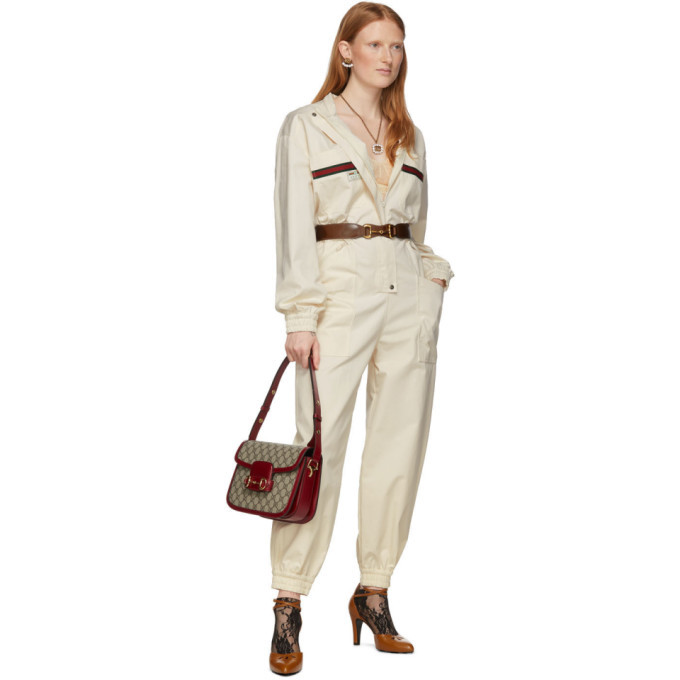 Gucci Off-White Canvas Jumpsuit Gucci