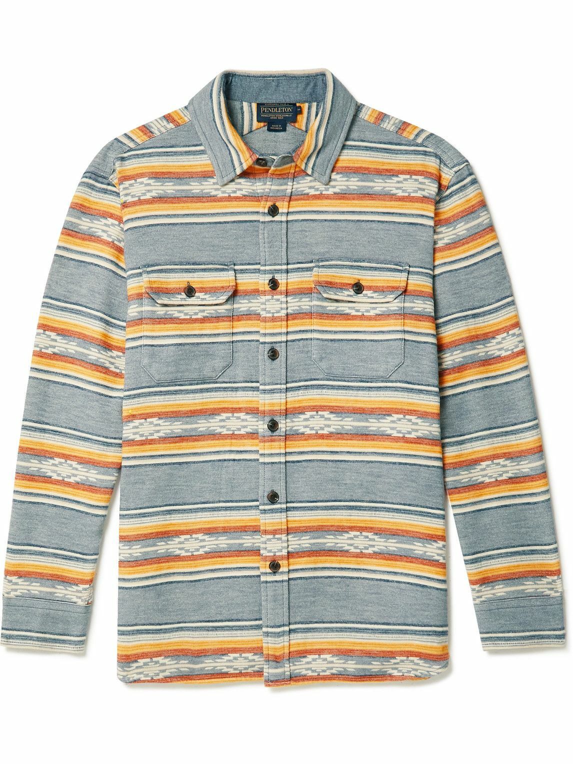 Pendleton Driftwood Brushed CottonJacquard Shirt Gray Pendleton