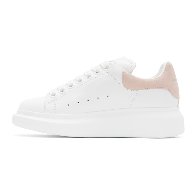 alexander mcqueen white & pink oversized sneakers