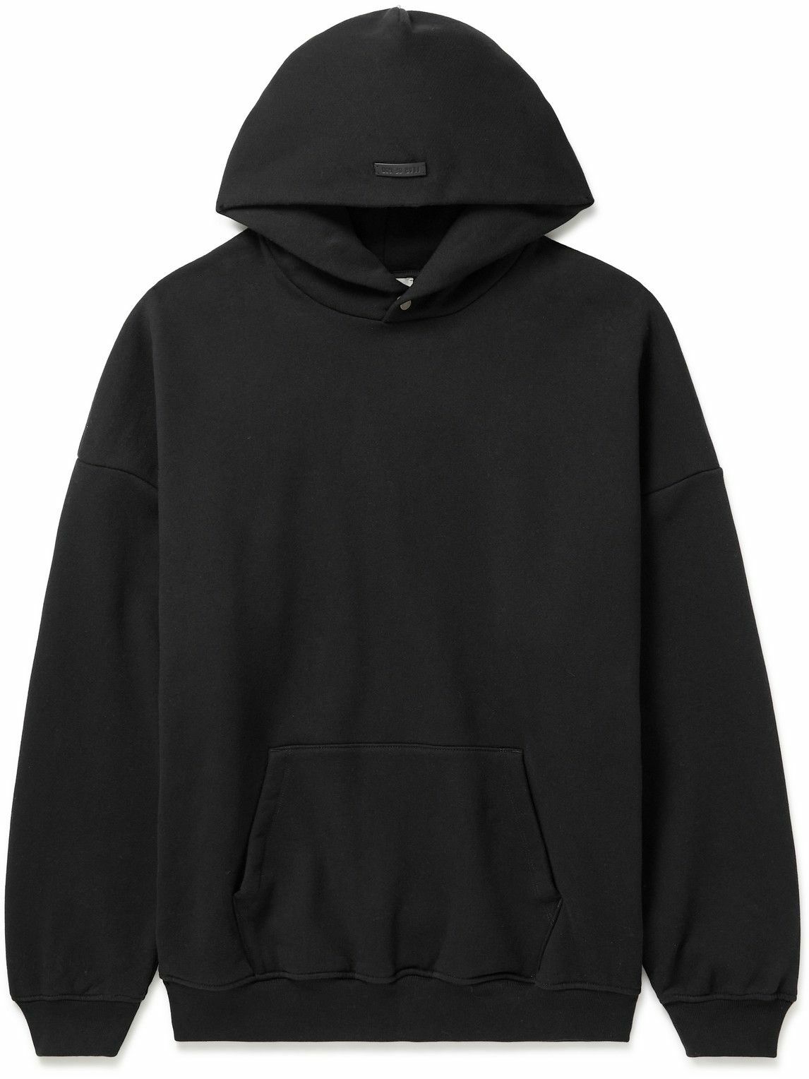 Fear of God - Eternal Logo-Flocked Cotton-Jersey Hoodie - Black Fear Of God