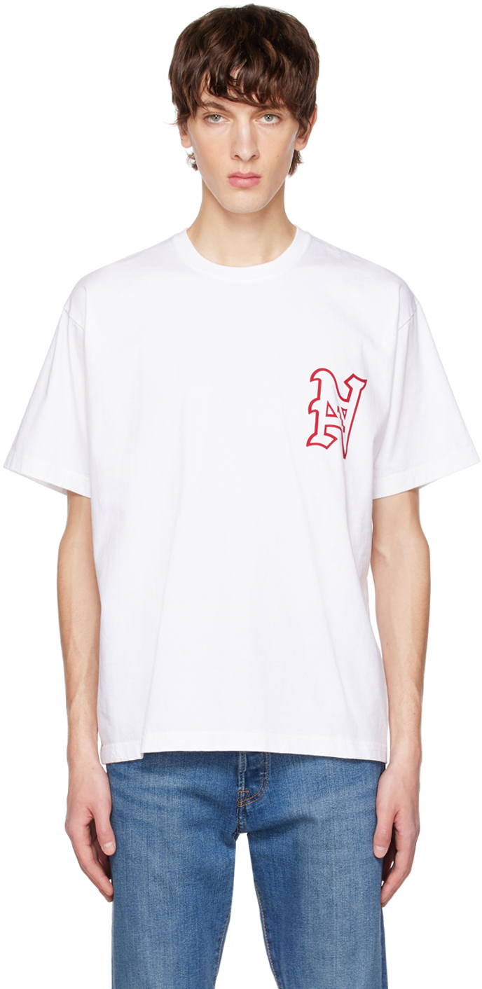 Neighborhood White Flocked T-Shirt Neighborhood