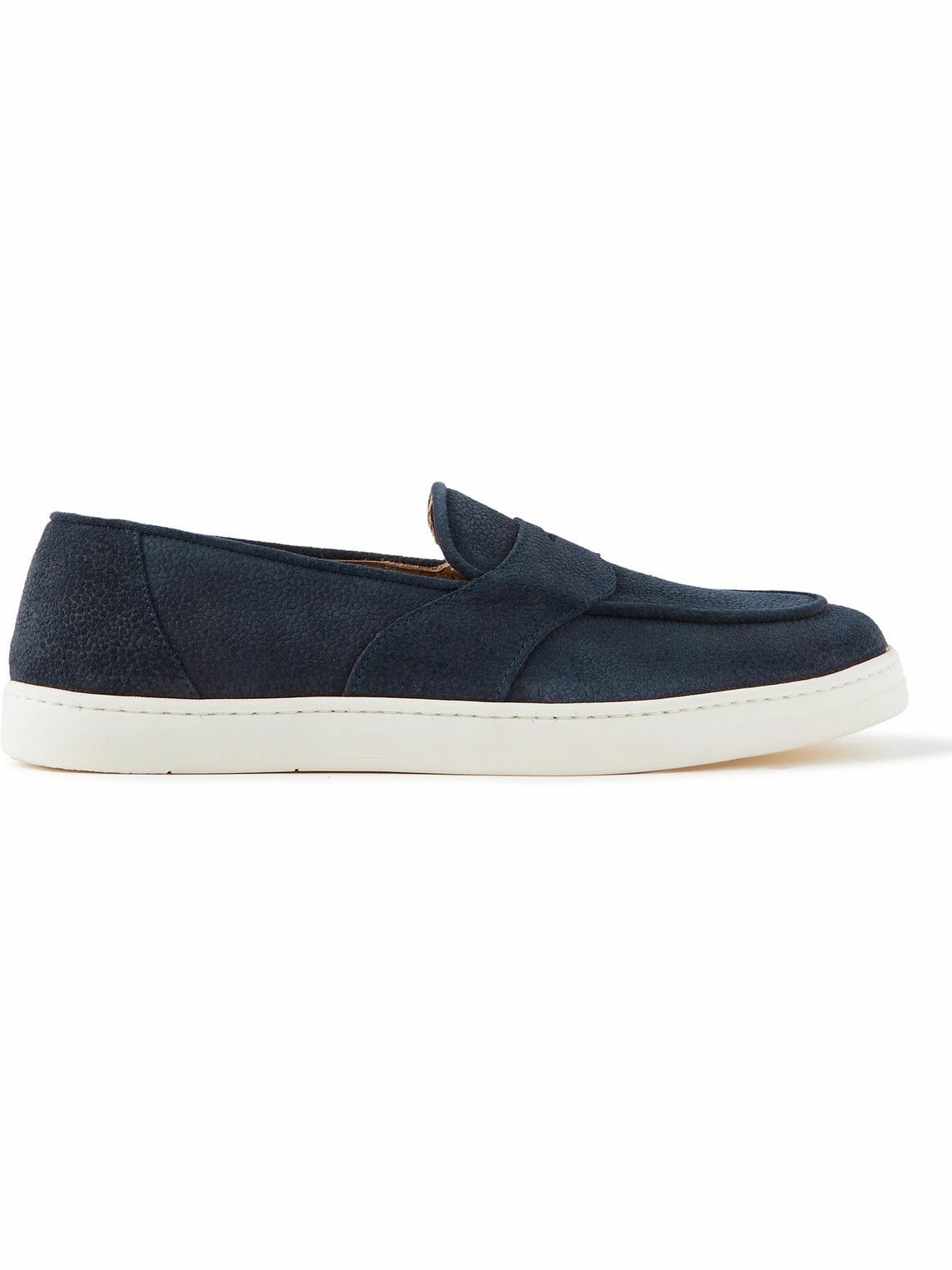 George Cleverley - Joey Full-Grain Suede Penny Loafers - Blue George ...