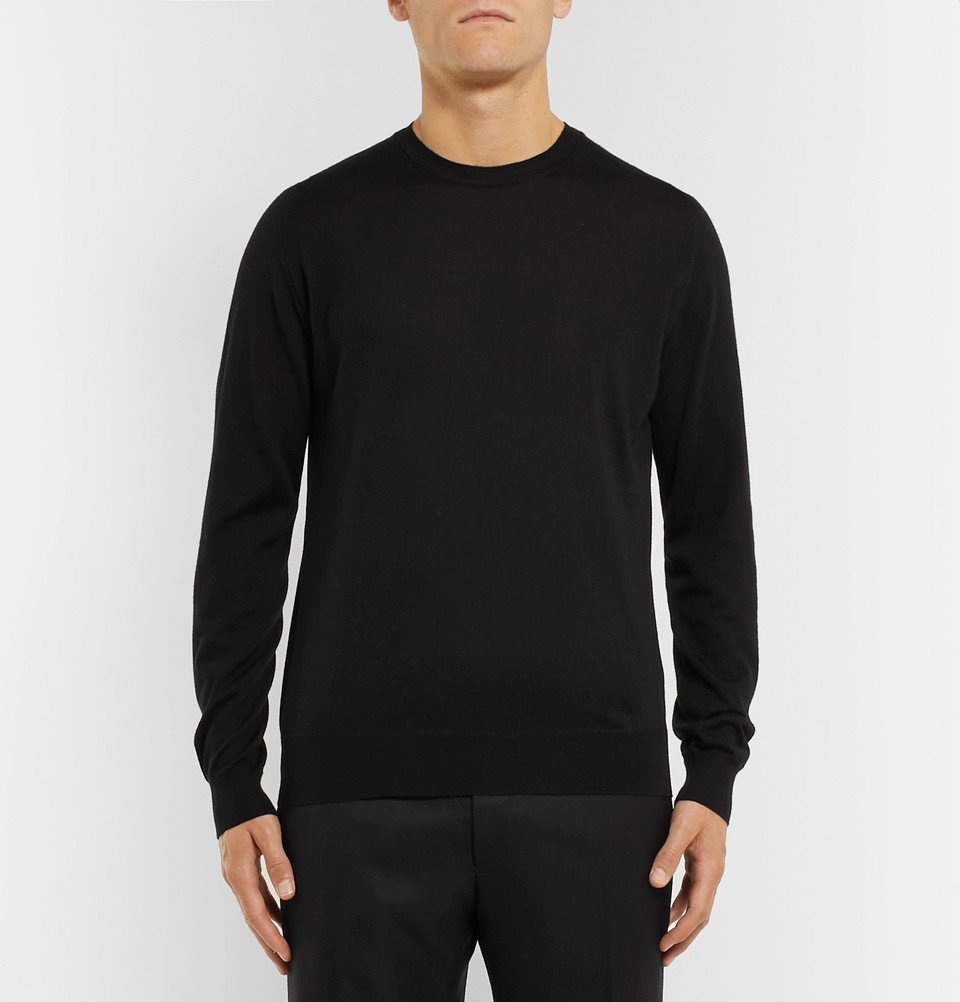 Mr P. - Cashmere Sweater - Men - Black Mr P.