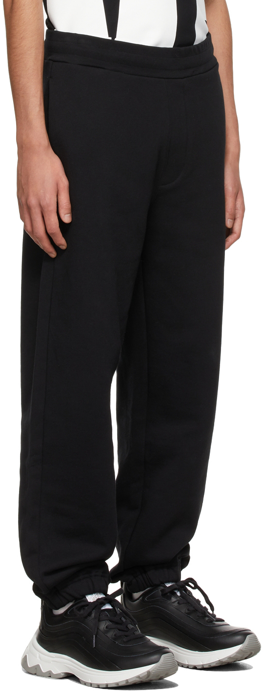 mens black fleece lounge pants