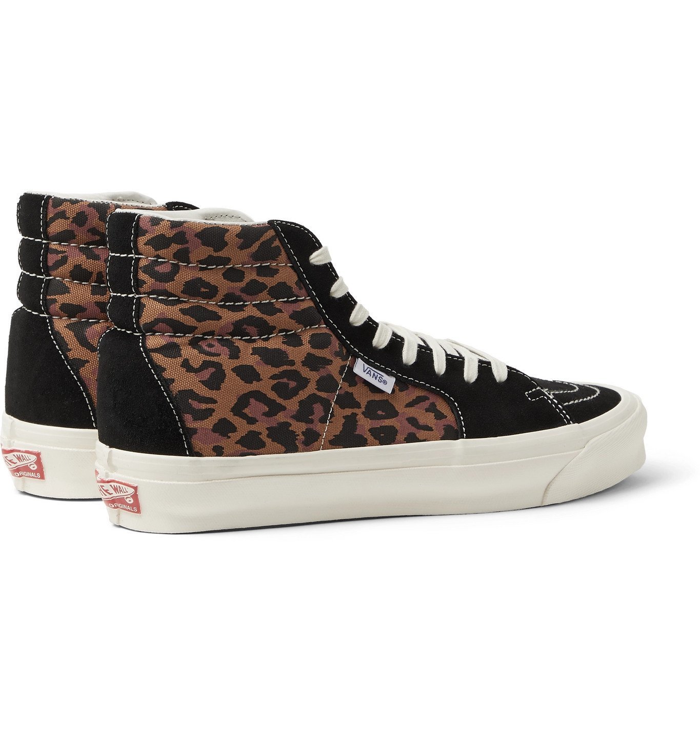 Vans - UA OG Style 38 NS LX Leopard-Print Canvas and Suede High-Top ...