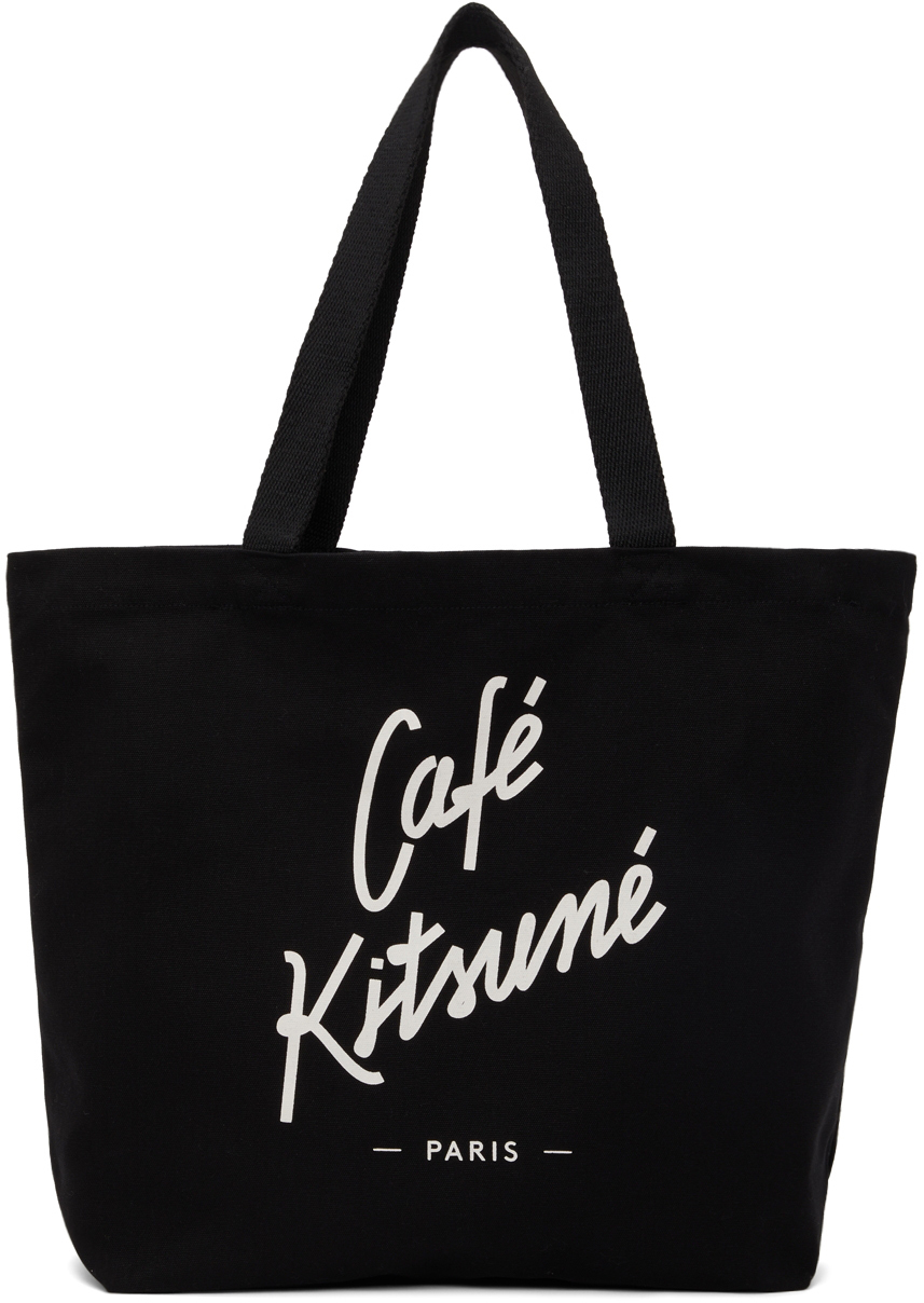 Maison Kitsuné Black 'Café Kitsuné' Tote Maison Kitsune