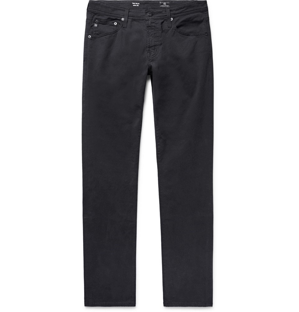 AG Jeans - Tellis Slim-Fit Stretch-Cotton Twill Trousers - Men ...