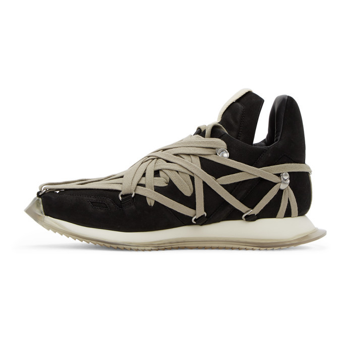 Rick Owens Black Suede Maximal Runner Sneakers Rick Owens
