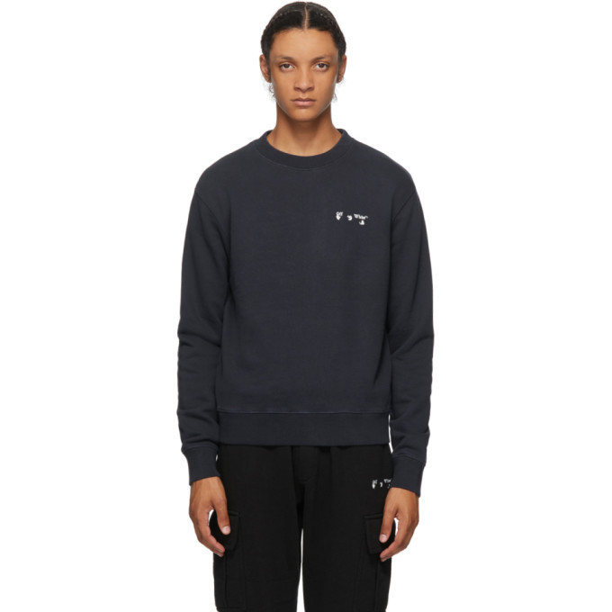 off white navy sweatshirt