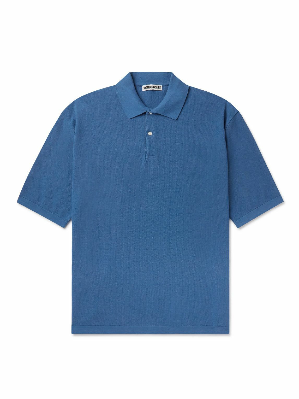 Kaptain Sunshine - Cotton-Piqué Polo Shirt - Blue Kaptain Sunshine