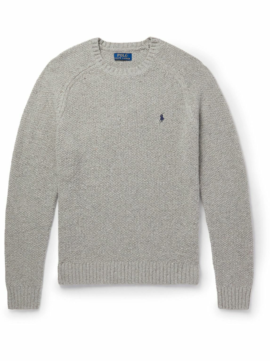 Photo: Polo Ralph Lauren - Logo-Embroidered Recycled Knitted Sweater - Gray