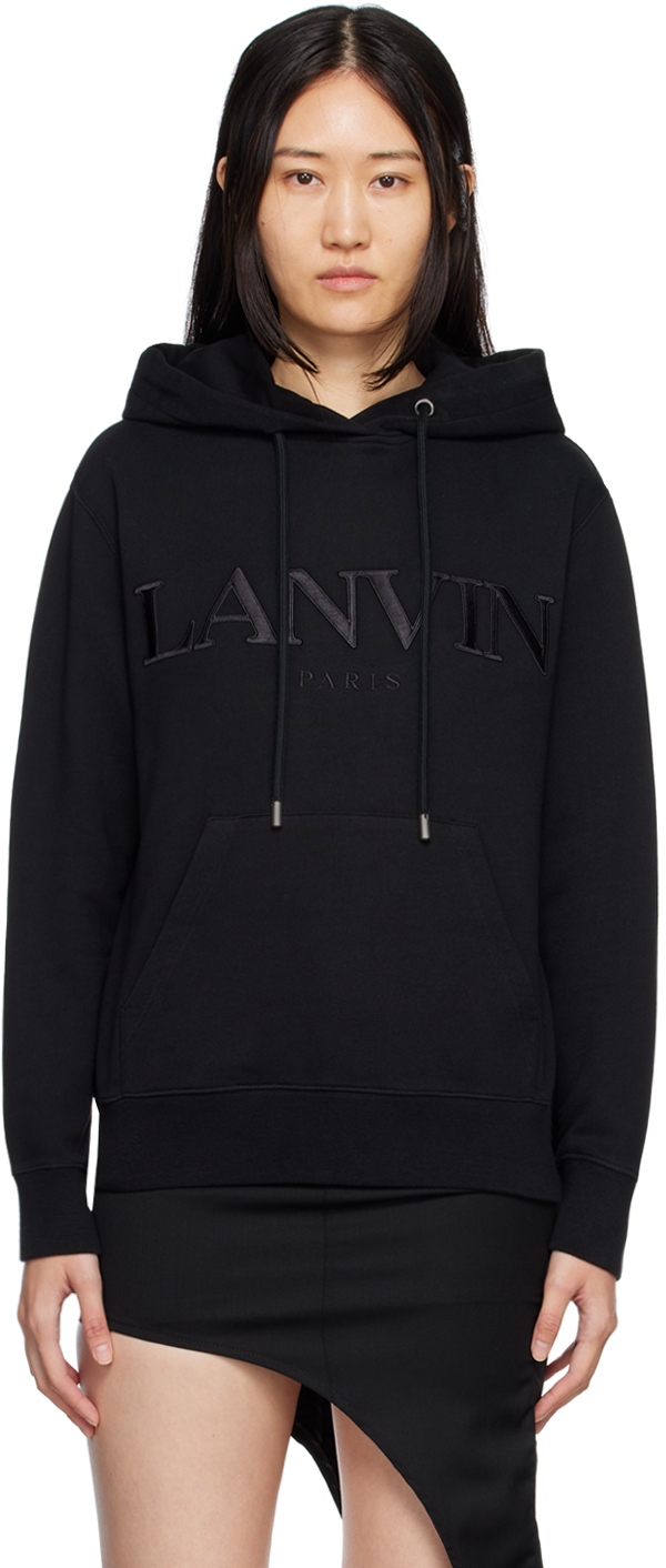 Lanvin Black Embroidered Hoodie Lanvin