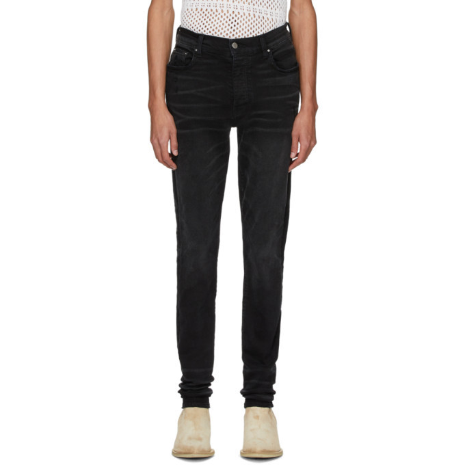 amiri aged black jeans