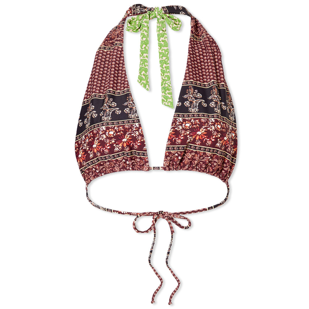 Miaou Women's Bali Bikini Top in Pinot Paisley Miaou