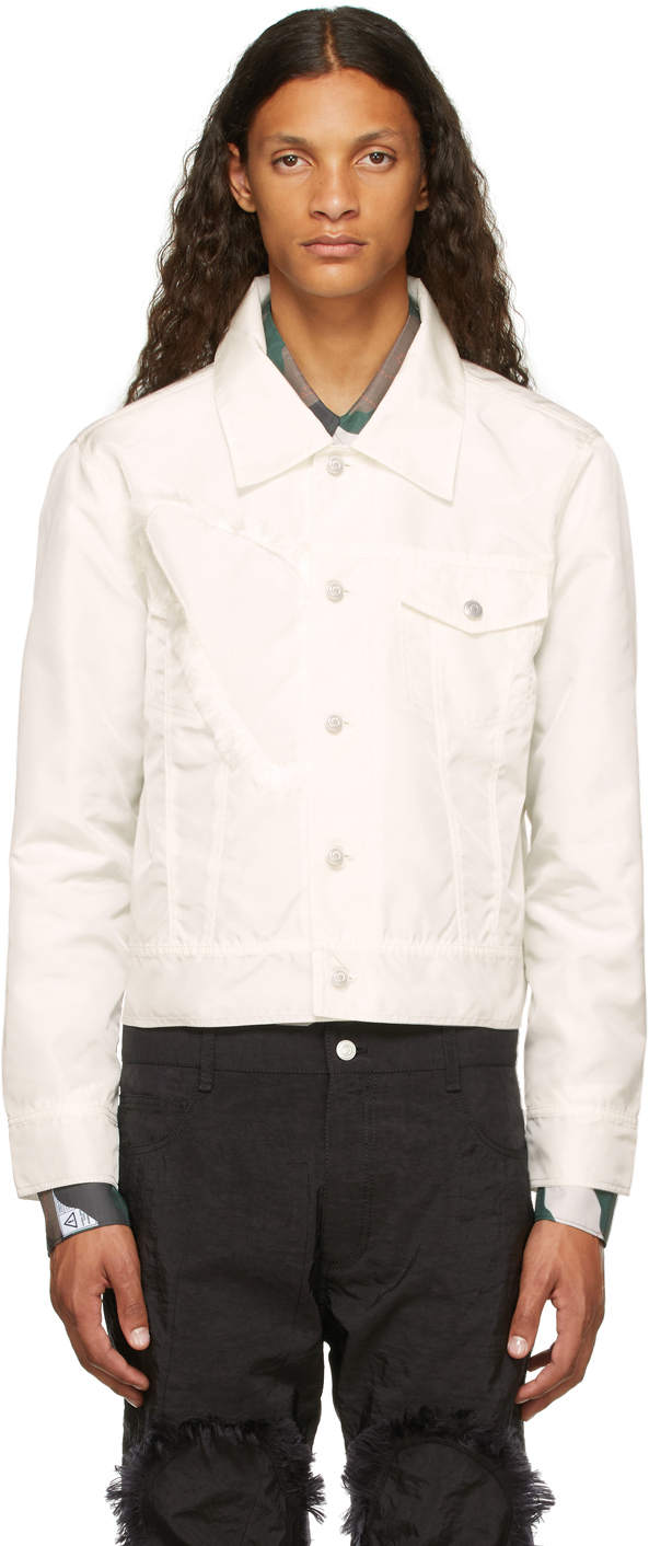 Kanghyuk White Airbag Fringe Patch Jacket Kanghyuk