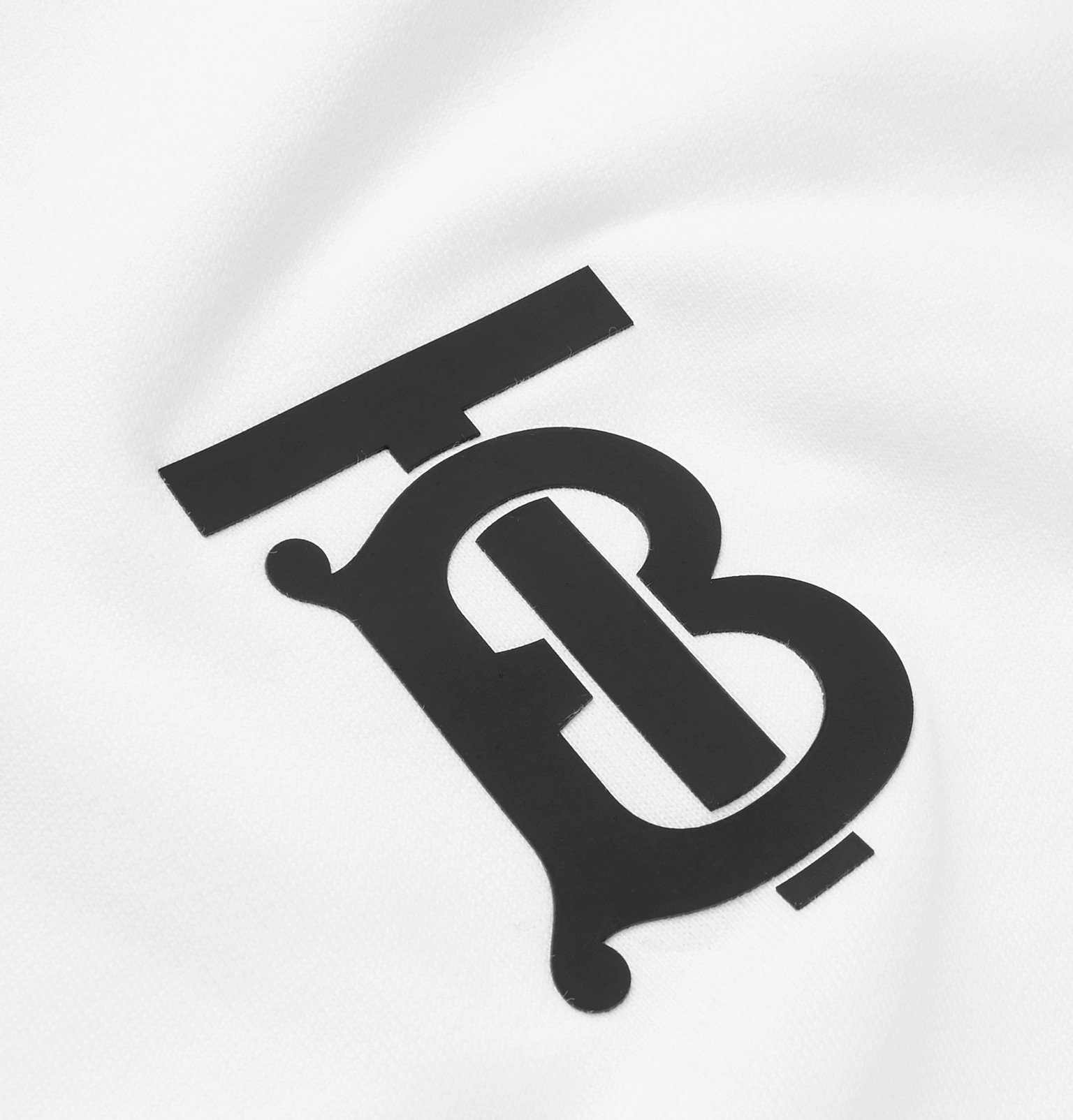 Burberry - Logo-Appliquéd Loopback Cotton-Jersey Hoodie - White Burberry