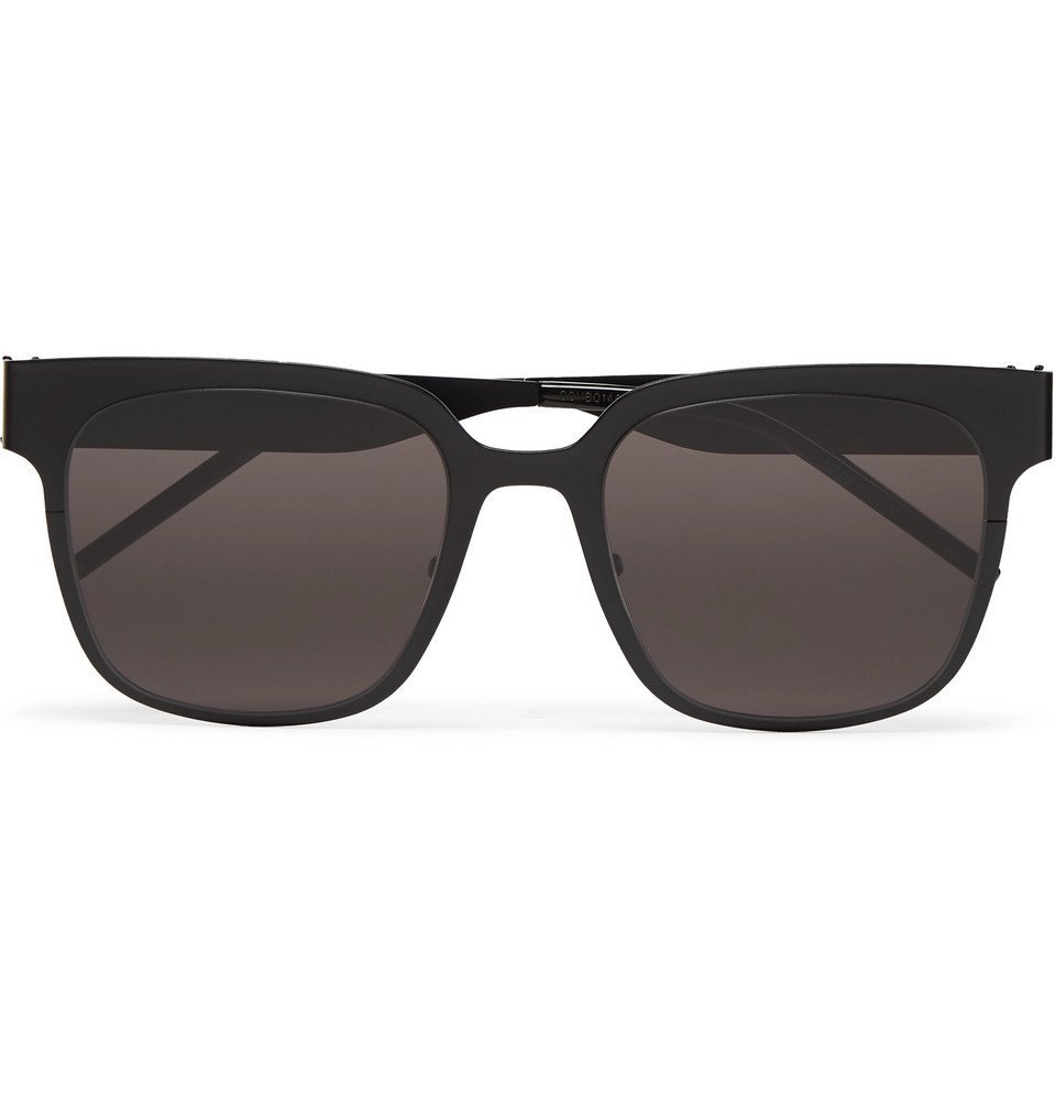 saint laurent black square sunglasses