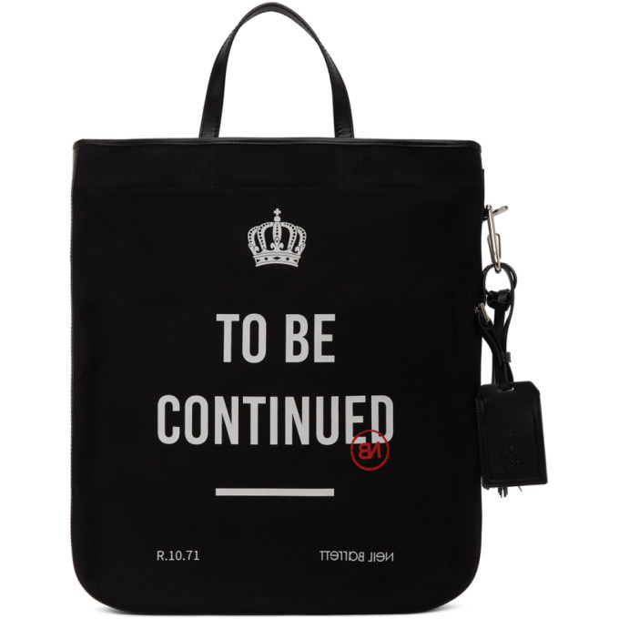 Neil Barrett Black and White To Be Continued Tote Neil Barrett