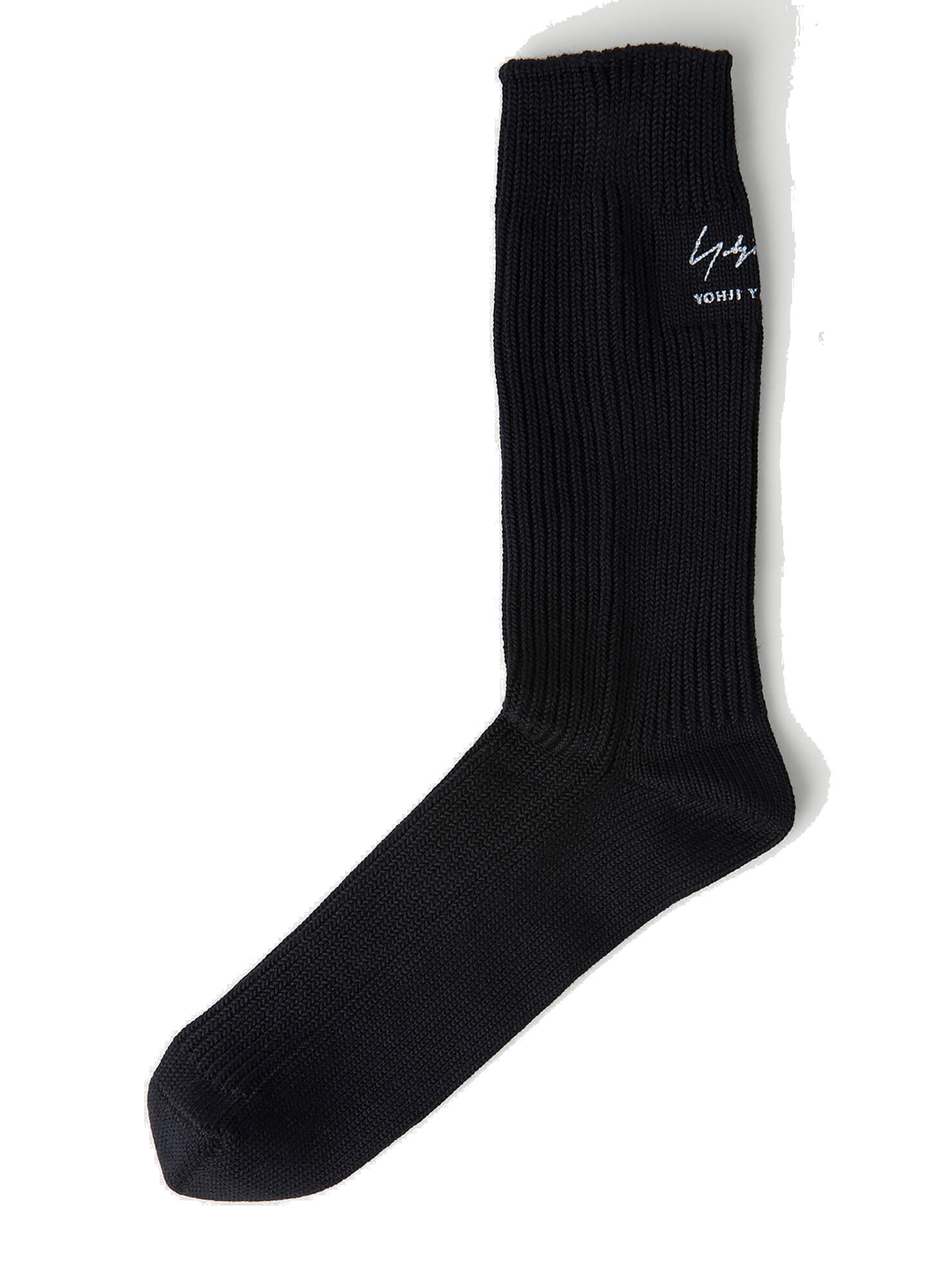 Logo Patch Military Socks in Black Yohji Yamamoto