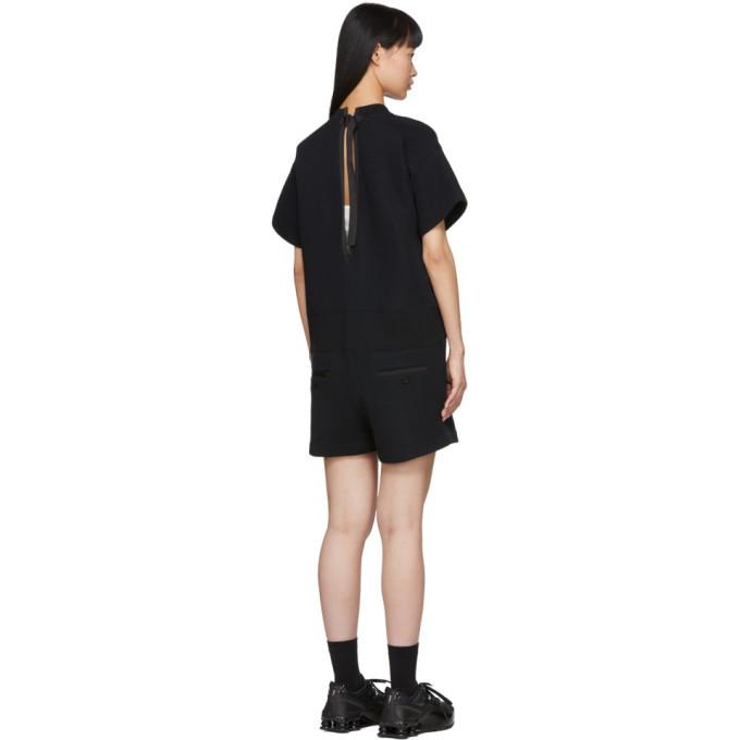 black sweat jumpsuit