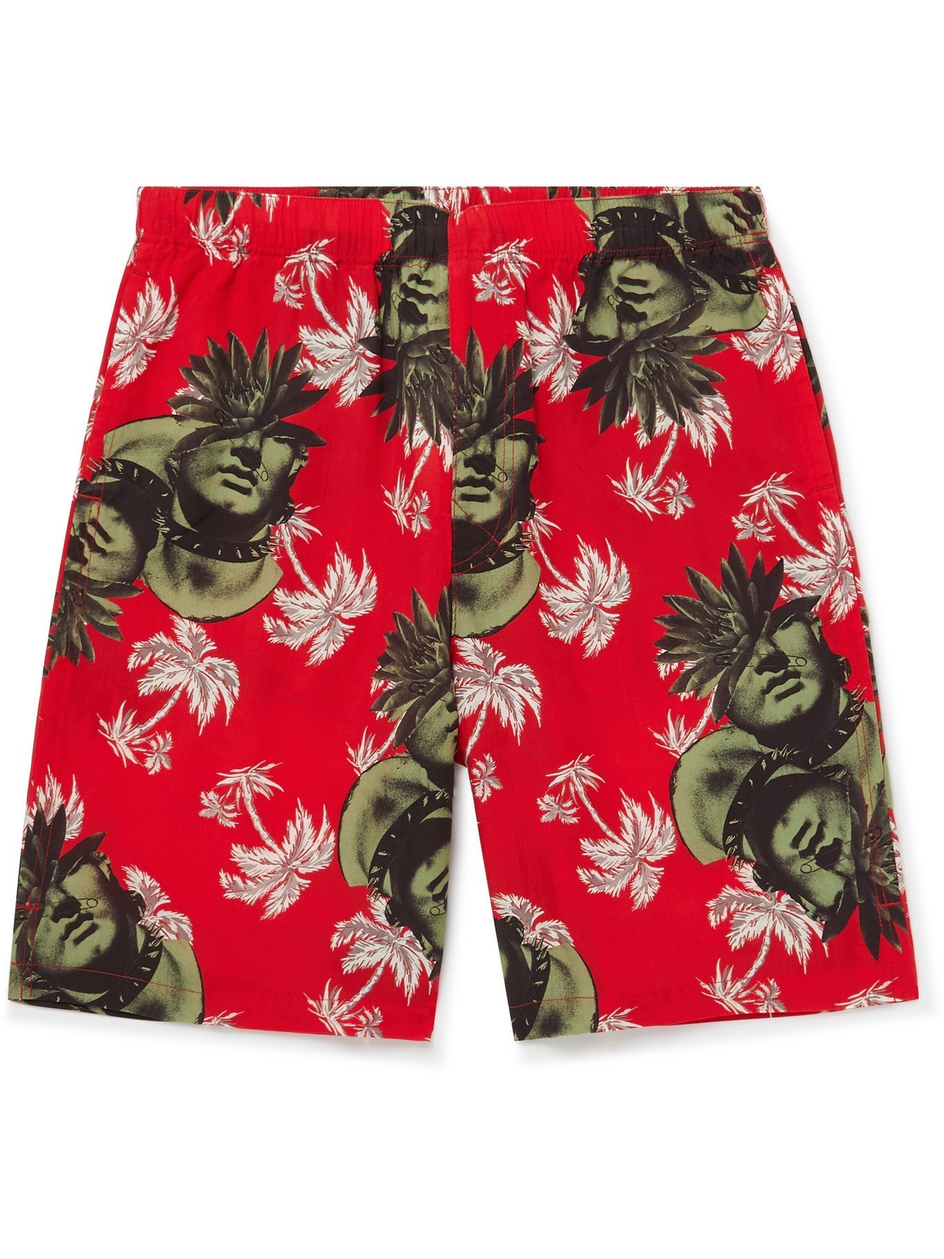 UNDERCOVER - Printed Cotton Shorts - Red - 3 Undercover