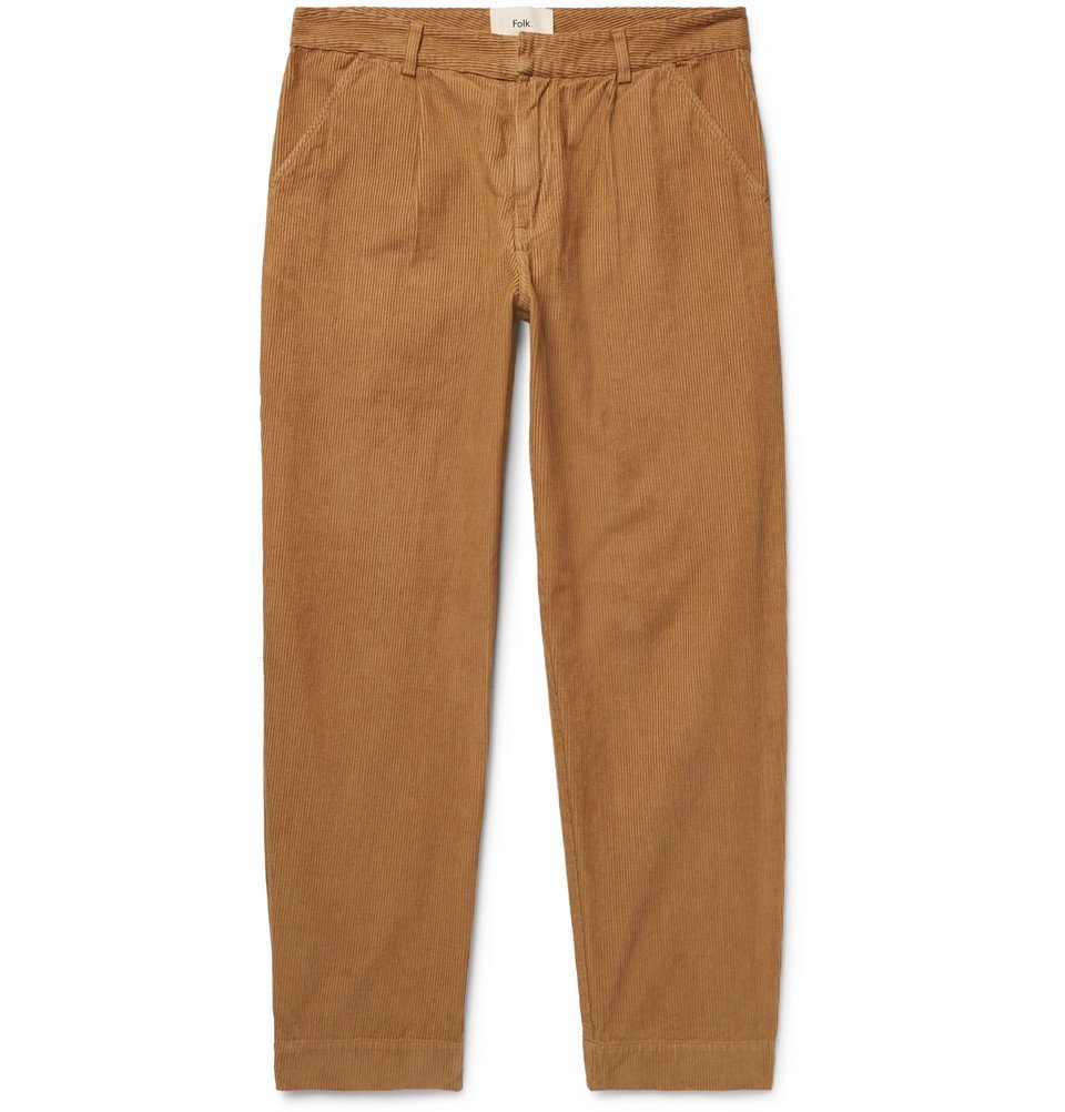 Folk Signal CottonCorduroy Trousers Men Camel Folk
