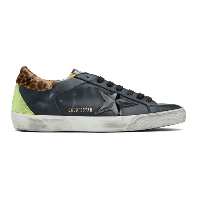 golden goose black snake sneakers