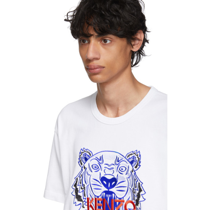 PEF barbering Tæmme Kenzo White Limited Edition Embroidered Tiger T-Shirt Kenzo