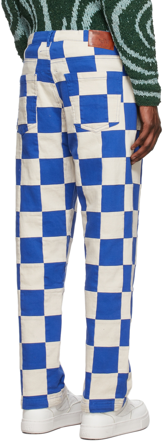 Kid Super Blue \u0026 Off-White Check Trousers